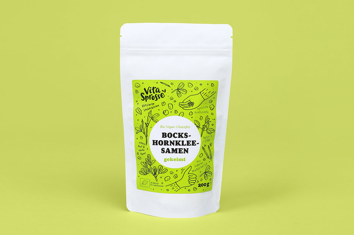 Bockshornklee gekeimt